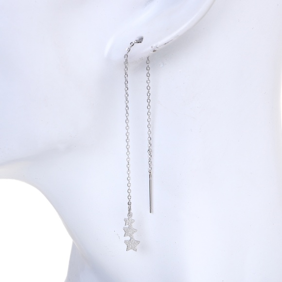 304 Stainless Steel Threader Earring - Picture 3 of 3